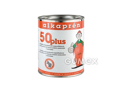 Beztoluénové lepidlo Alkaprén 50 PLUS, lepí nenasiakavé materiály s nasiakavými, 1l, guma/betón, guma/koža, umakart/drevo